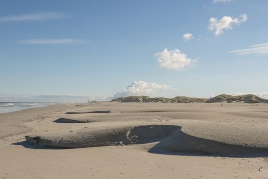 Beach on the island of Terschelling in the Netherlands