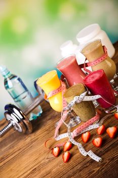 Dumbbell, healthy and fresh concept