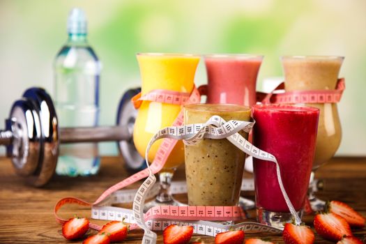 Dumbbell, healthy and fresh concept