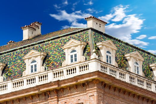 Detail of roof of the Palace of Venaria (Reggia di Venaria Reale) residences of the Royal House of Savoy. UNESCO world heritage site in Turin, Piedmont, Italy