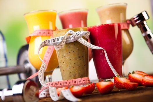 Dumbbell, healthy and fresh concept
