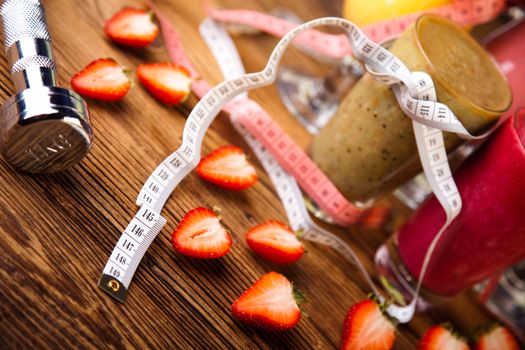Dumbbell, healthy and fresh concept