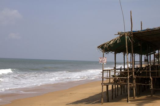 GOA India Beach, beautiful with palm trees.