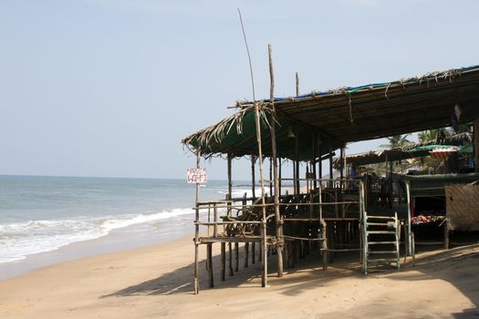 GOA India Beach, beautiful with palm trees.