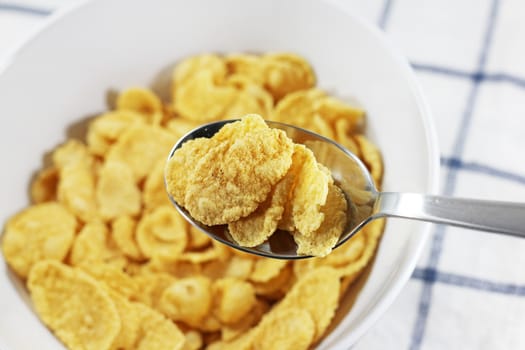 Breakfast cereal in a bowl