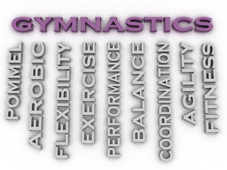 3d image Gymnastics issues concept word cloud background