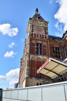 Amsterdam Central Station or Amsterdam Centraal in Netherlands