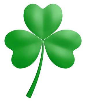Three-leaf clover symbol of St. Patrick's Day