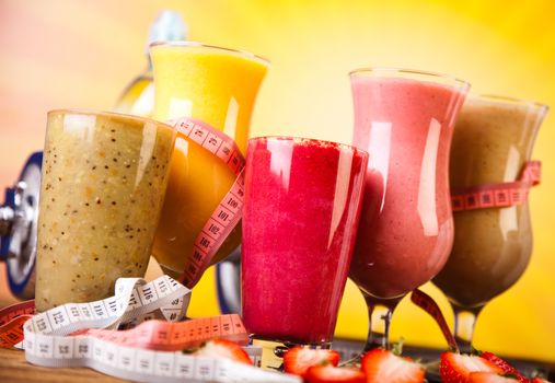 Dumbbell, healthy and fresh concept