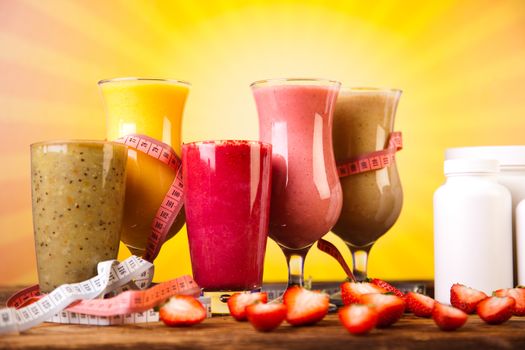 Dumbbell, healthy and fresh concept