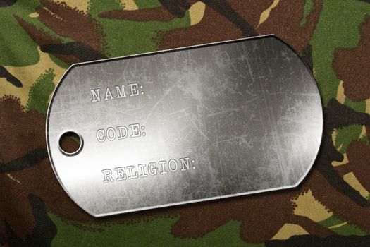 Illustration of military dog tag
