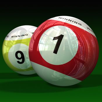 Illustration of billiard balls