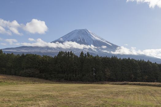 This photo was shot from the area around Mt.Fuji in Autumn. It is time to start snow cap on the top of Mt.Fuji. There are 5 lake around Mt.Fuji.