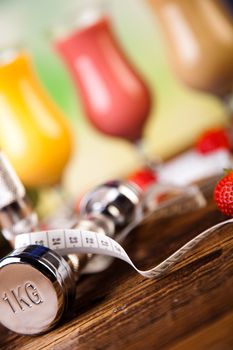 Healthy diet, protein shakes, sport and fitness