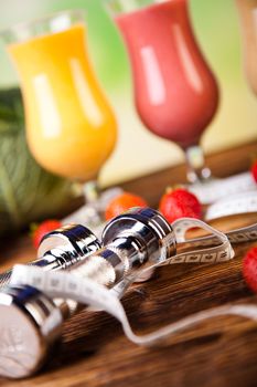 Healthy diet, protein shakes, sport and fitness