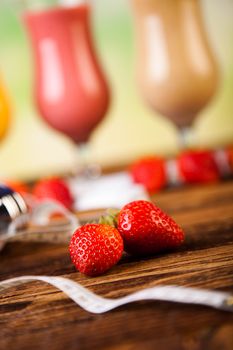 Healthy diet, protein shakes, sport and fitness
