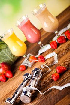 Healthy diet, protein shakes, sport and fitness
