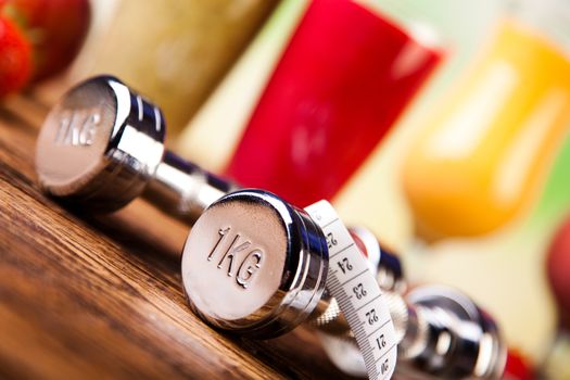 Healthy diet, protein shakes, sport and fitness