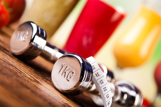 Healthy diet, protein shakes, sport and fitness