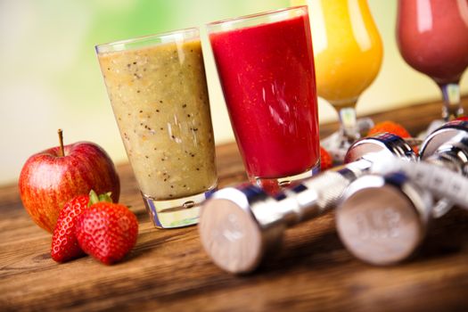 Healthy diet, protein shakes, sport and fitness