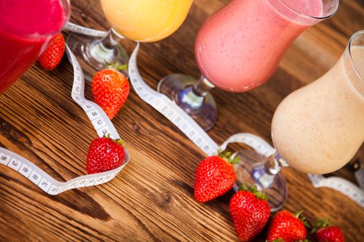 Healthy diet, protein shakes, sport and fitness