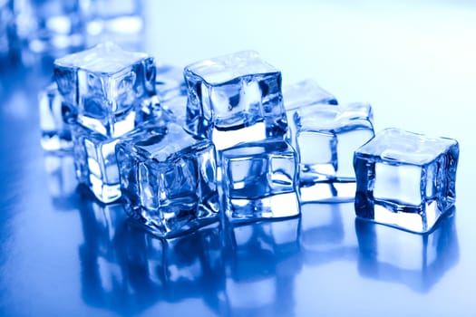 Ice cubes, cold and fresh concept