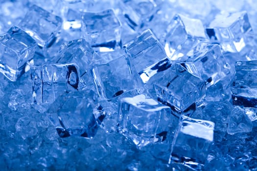 Cubes of ice, cold and fresh concept