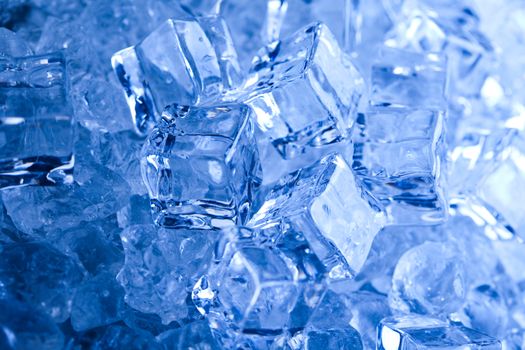 Cubes of ice, cold and fresh concept