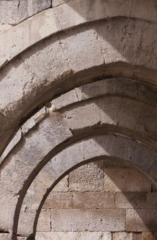Detail of stone arches on Turkish building