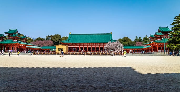 Japanese temple courtyard