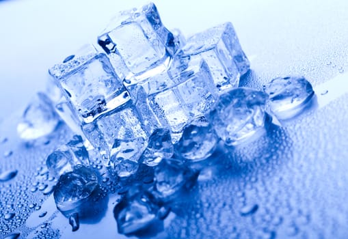 Ice cubes, cold and fresh concept