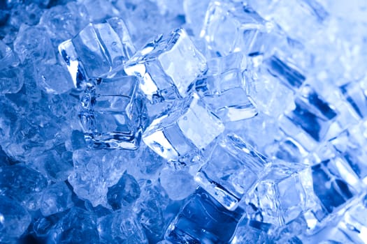 Background with ice cubes, cold and fresh concept