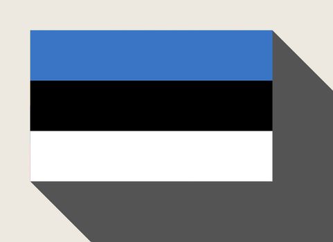 Estonia flag in flat web design style.