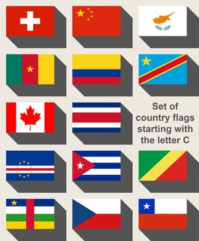 Set of country flags starting with the letter C.