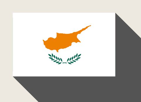 Cyprus flag in flat web design style.