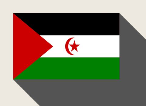 Western Sahara flag in flat web design style.