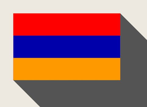 Armenia flag in flat web design style.