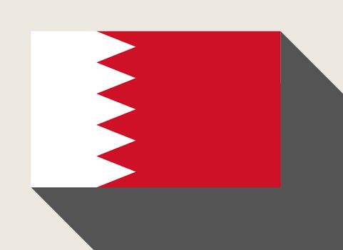 Bahrain flag in flat web design style.