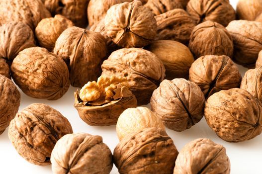 walnuts in the foreground for diet