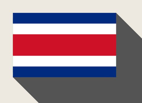 Costa Rica flag in flat web design style.