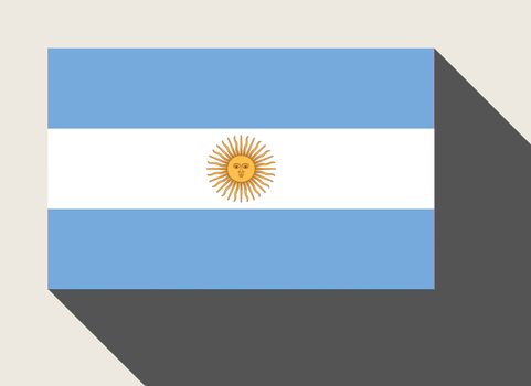 Argentina flag in flat web design style.