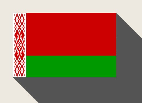 Belarus flag in flat web design style.