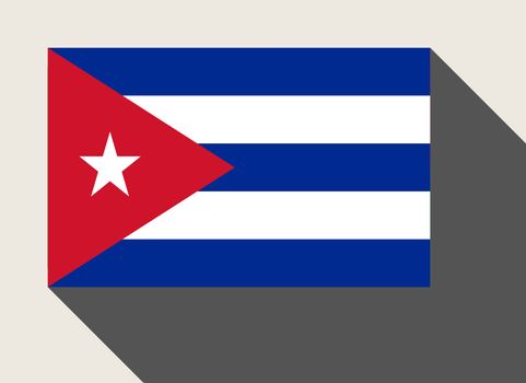 Cuba flag in flat web design style.