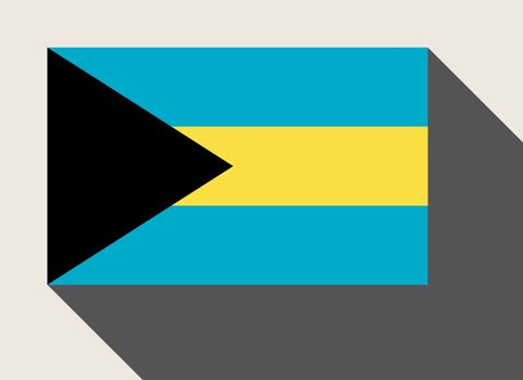 Bahamas flag in flat web design style.