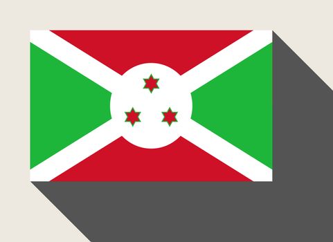 Burundi flag in flat web design style.
