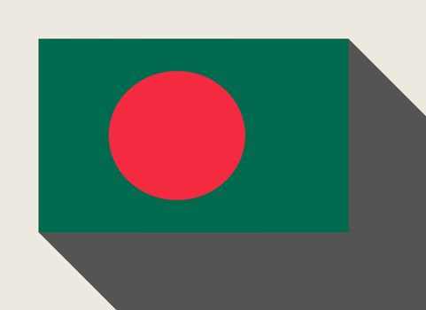 Bangladesh flag in flat web design style.