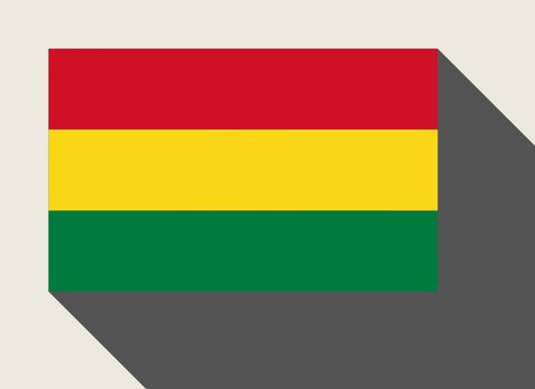 Bolivia flag in flat web design style.
