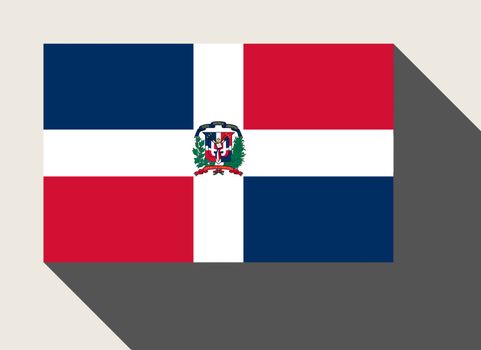 Dominican Republic flag in flat web design style.