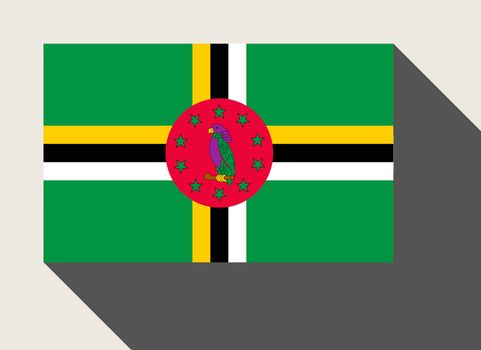 Dominica flag in flat web design style.