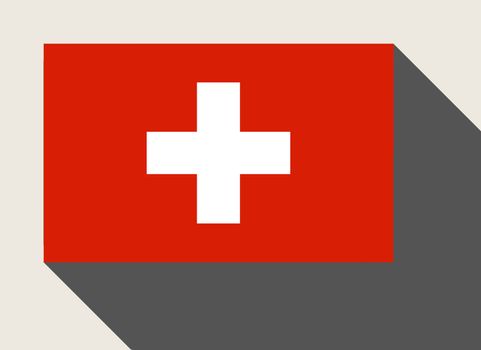 Switzerland flag in flat web design style.